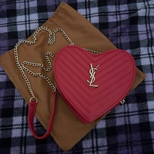 Red YSL heart crossbody